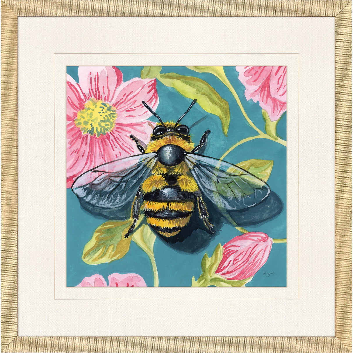 Paragon Bee on Wall Pink 28 X 28 X 1 Wall Art