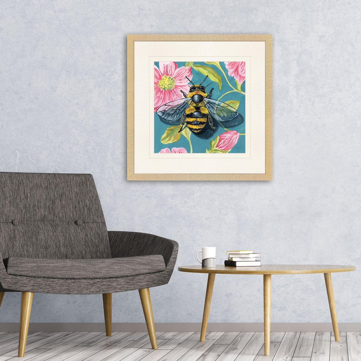 Paragon Bee on Wall Pink 28 X 28 X 1 Wall Art