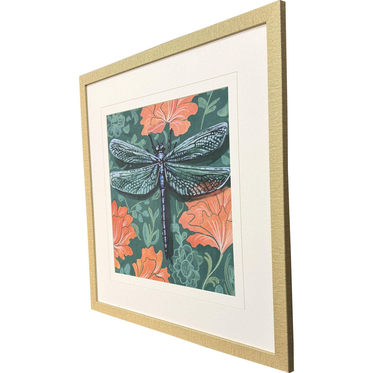 Paragon Dragonfly on Wall Green 28 X 28 X 1 Wall Art