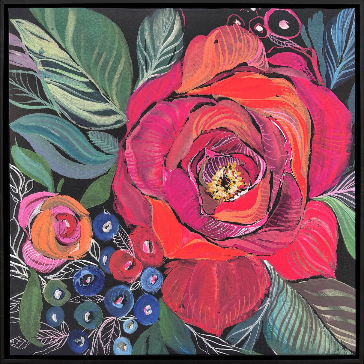 Paragon Blooming Boldly Pink 29 X 29 X 2 Wall Art