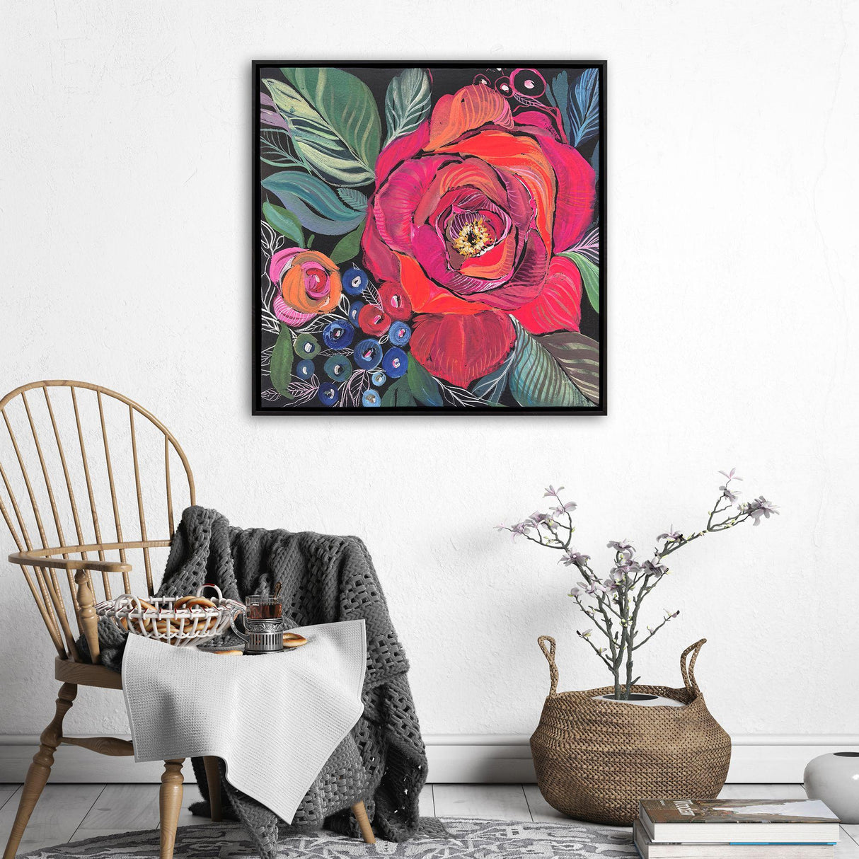 Paragon Blooming Boldly Pink 29 X 29 X 2 Wall Art