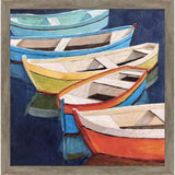Paragon Serene Rowboats Blue 30 X 30 X 2 Wall Art