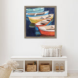 Paragon Serene Rowboats Blue 30 X 30 X 2 Wall Art