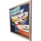 Paragon Serene Rowboats Blue 30 X 30 X 2 Wall Art