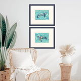 Paragon Coastal Sea Turtle S/2 Blue 22 X 26 X 1 Wall Art