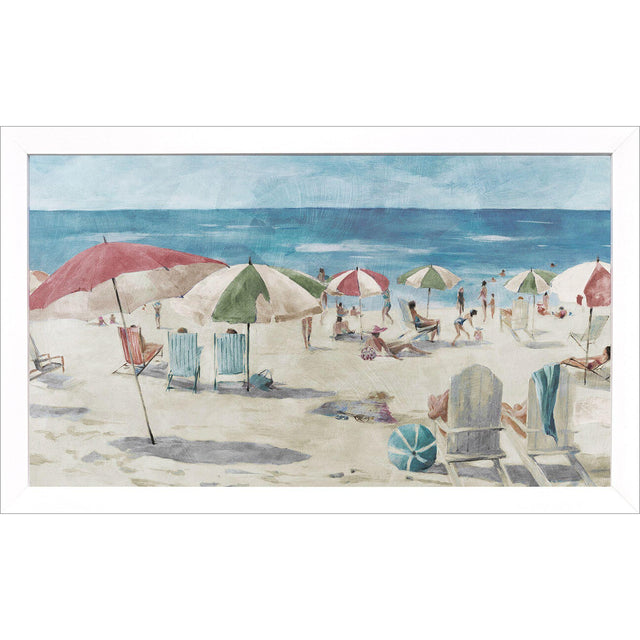 Paragon Colorful Umbrella Beach Blue 22 X 36 X 2 Wall Art