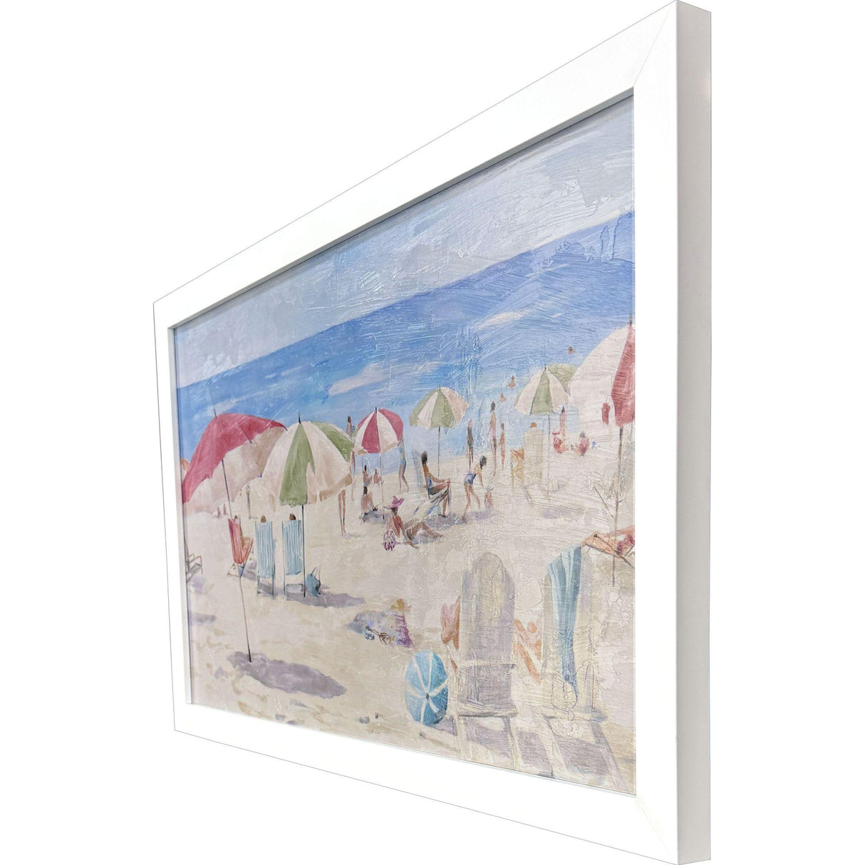 Paragon Colorful Umbrella Beach Blue 22 X 36 X 2 Wall Art
