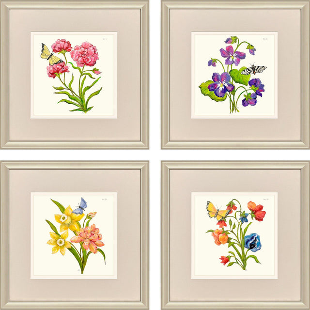 Paragon Fleur Melange I S/4 Green 18 X 18 X 1 Wall Art
