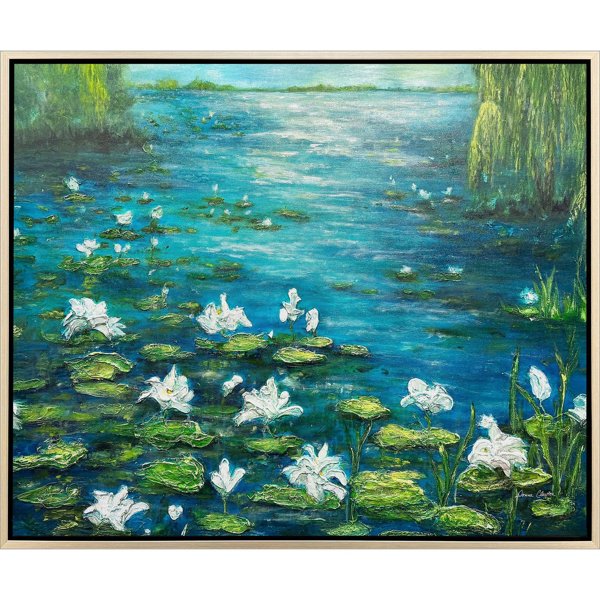 Paragon Lily Dance Blue 30 X 36 X 2 Wall Art