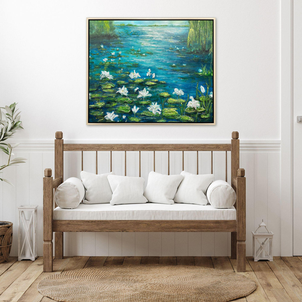 Paragon Lily Dance Blue 30 X 36 X 2 Wall Art