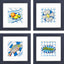 Paragon Italia S/4 Blue 12 X 12 X 1 Wall Art