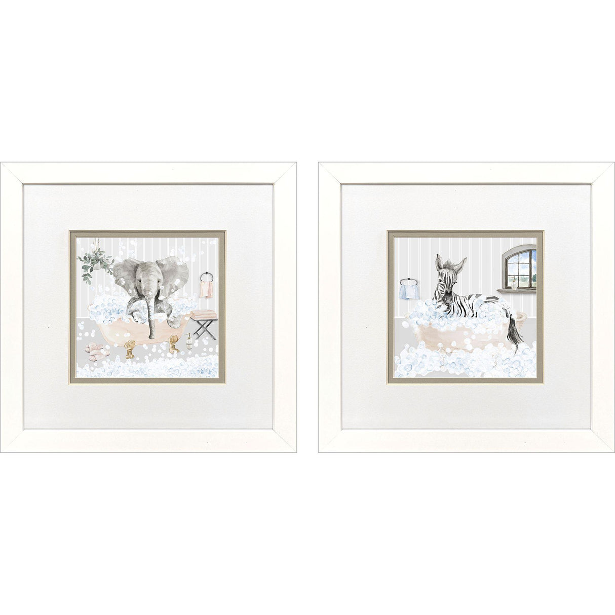 Paragon Splish Splash S/2 Gray 11 X 11 X 2 Wall Art