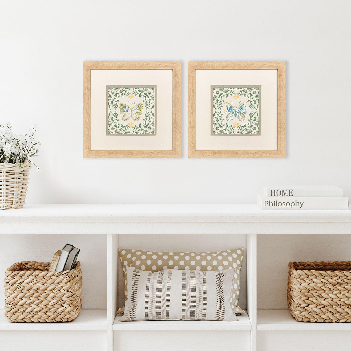 Paragon Ornate Butterfly I S/2 Green 12 X 12 X 1 Wall Art