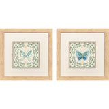 Paragon Ornate Butterfly II S/2 Green 12 X 12 X 1 Wall Art