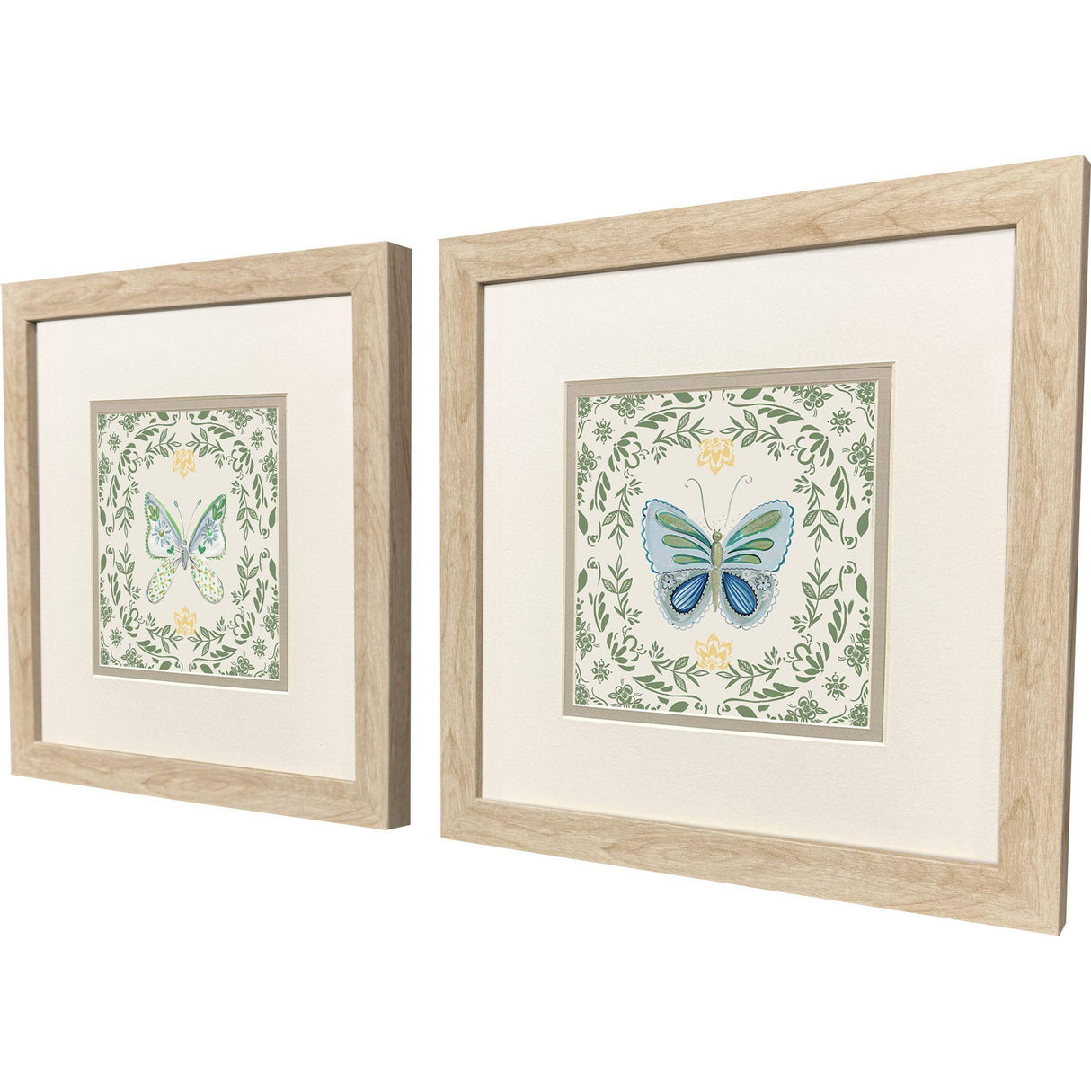 Paragon Ornate Butterfly II S/2 Green 12 X 12 X 1 Wall Art