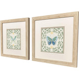 Paragon Ornate Butterfly II S/2 Green 12 X 12 X 1 Wall Art