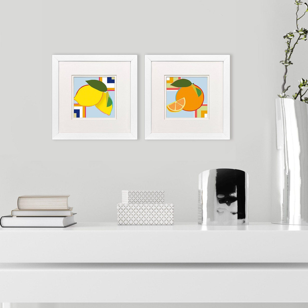 Paragon Geometric Fruit S/2 Multi 11 X 11 X 2 Wall Art