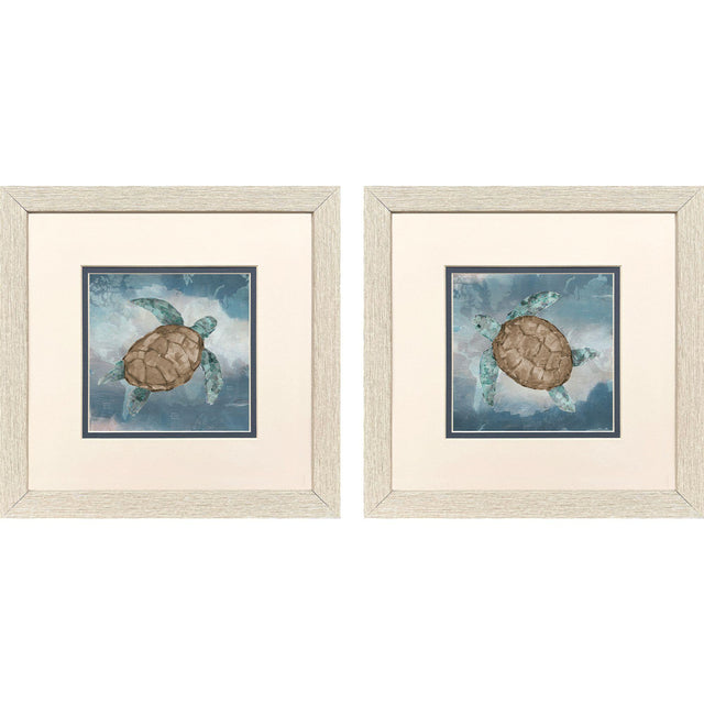 Paragon Traveling Turtle S/2 Blue 11 X 11 X 1 Wall Art