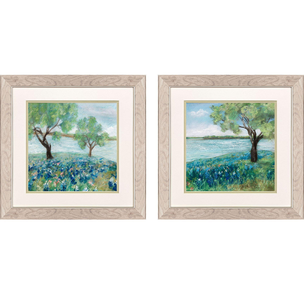 Paragon Quiet Valley S/2 Blue 19 X 19 X 1 Wall Art