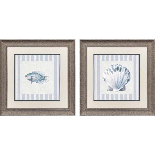 Paragon Ocean Finds I S/2 Blue 19 X 19 X 1 Wall Art