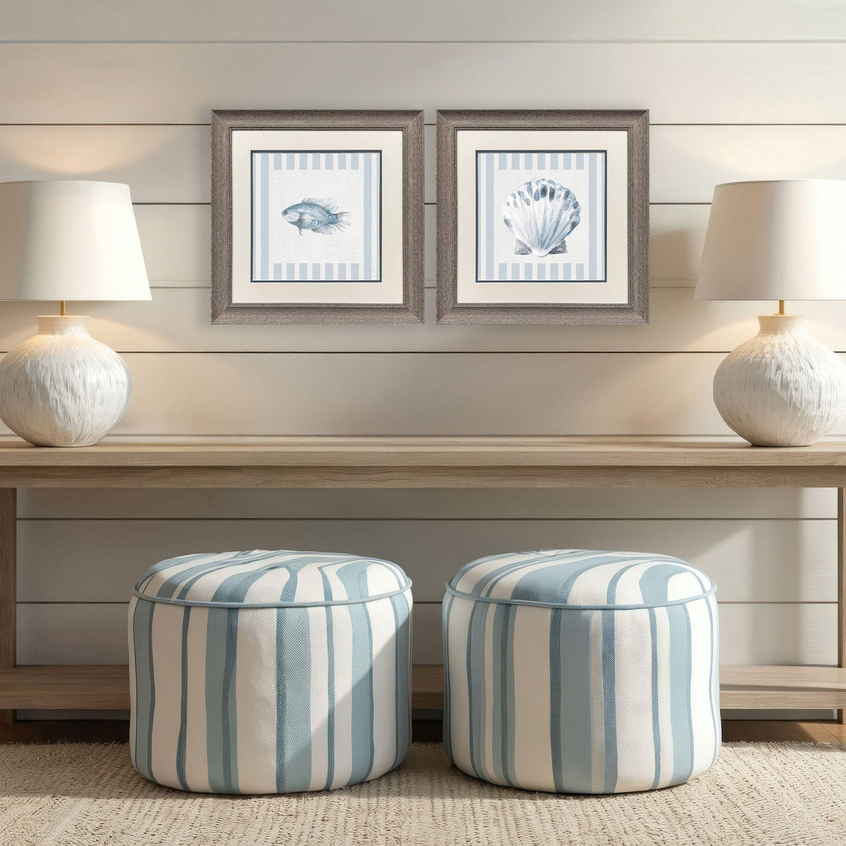 Paragon Ocean Finds I S/2 Blue 19 X 19 X 1 Wall Art