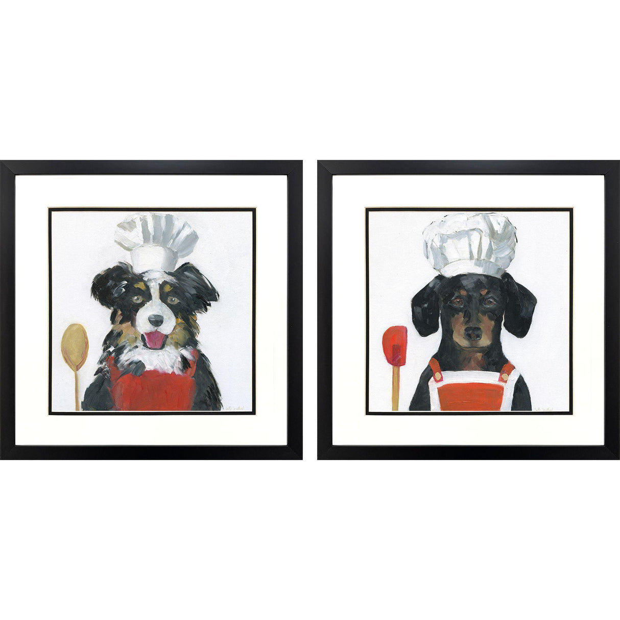 Paragon Chef Pups S/2 Red 17 X 17 X 2 Wall Art