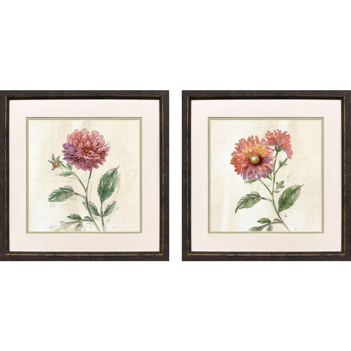 Paragon Meubles Flower S/2 Pink 17 X 17 X 1 Wall Art