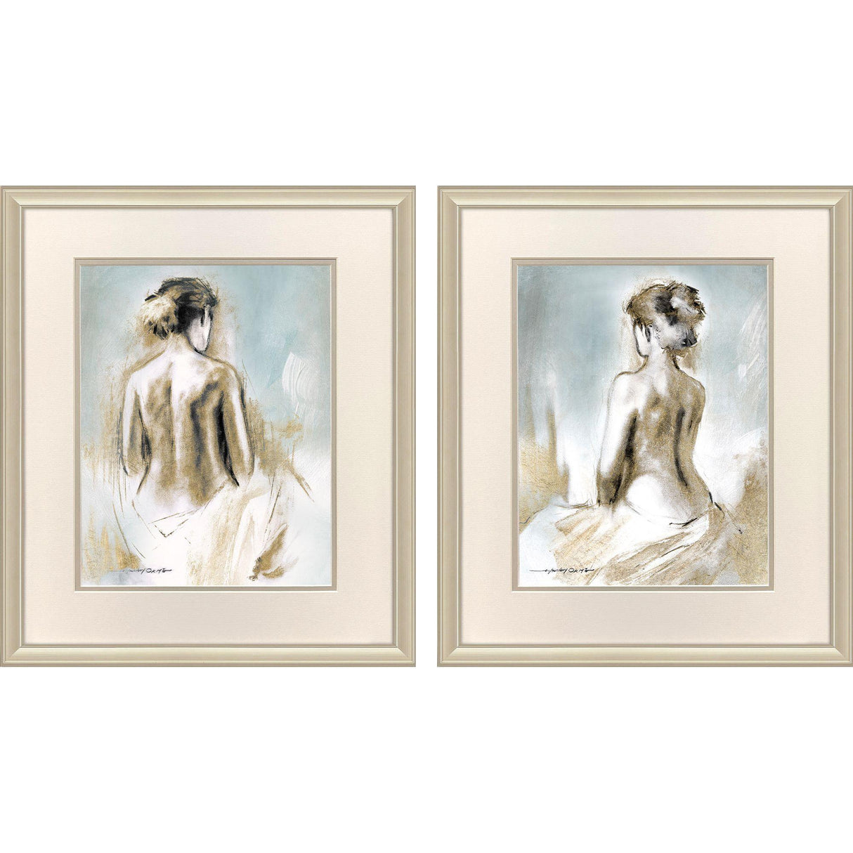 Paragon Golden Figures S/2 Blue 21 X 18 X 1 Wall Art