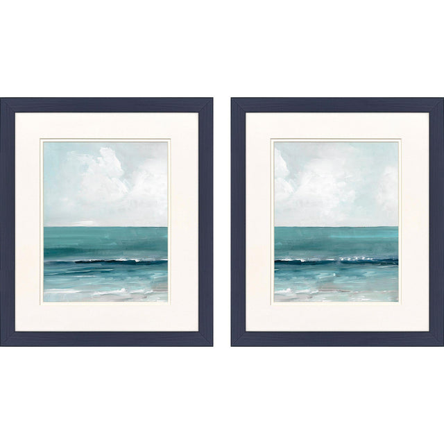 Paragon Teal Seas S/2 Blue 21 X 18 X 1 Wall Art