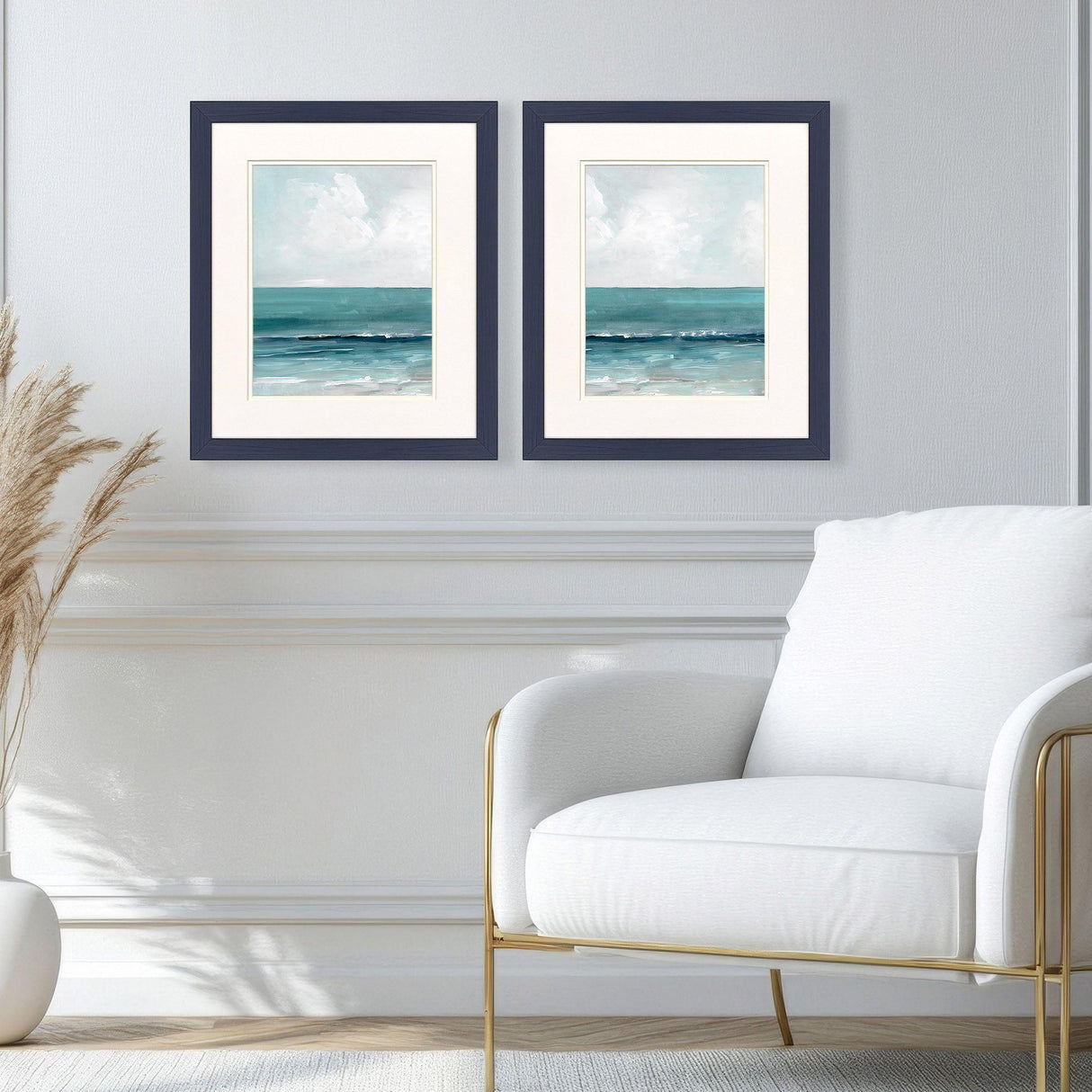 Paragon Teal Seas S/2 Blue 21 X 18 X 1 Wall Art