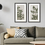 Paragon Green Leaves S/2 Green 32 X 20 X 2 Wall Art