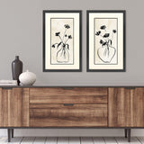 Paragon Coneflower S/2 Black 32 X 20 X 1 Wall Art