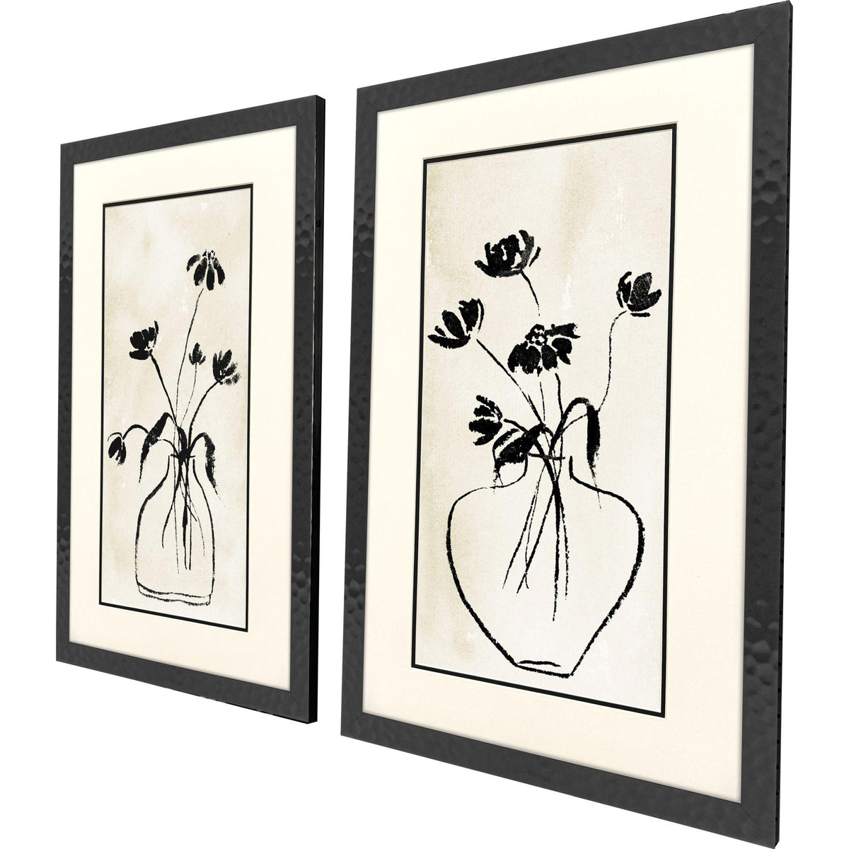 Paragon Coneflower S/2 Black 32 X 20 X 1 Wall Art
