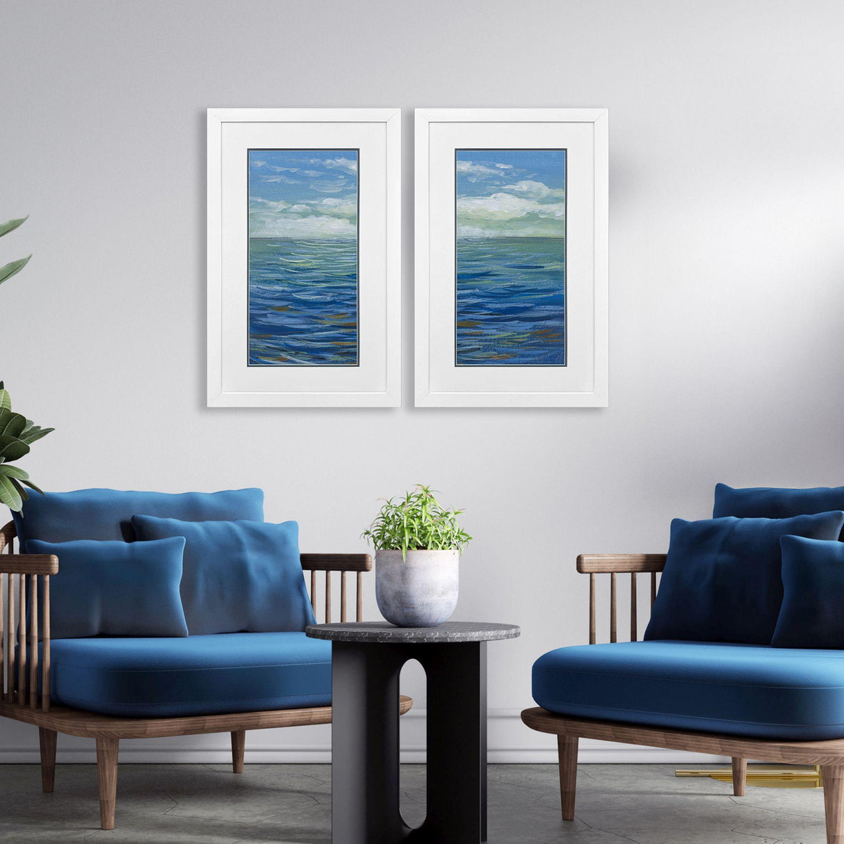 Paragon Waves of Wonder S/2 Blue 33 X 21 X 2 Wall Art