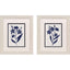 Paragon Indigo Botanic S/2 Blue 11 X 09 X 1 Wall Art