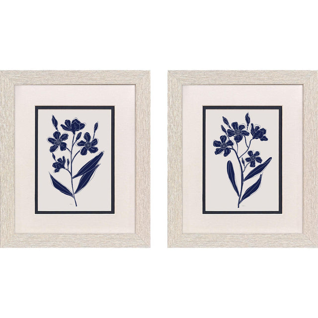 Paragon Indigo Botanic S/2 Blue 11 X 09 X 1 Wall Art