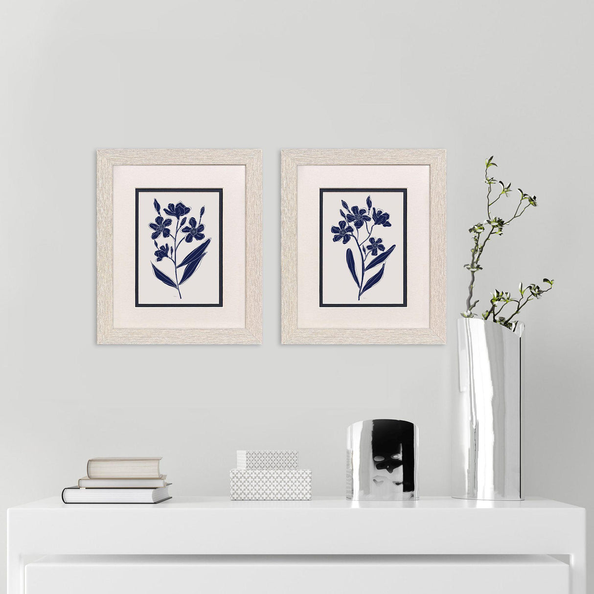 Paragon Indigo Botanic S/2 Blue 11 X 09 X 1 Wall Art