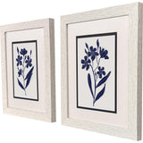 Paragon Indigo Botanic S/2 Blue 11 X 09 X 1 Wall Art