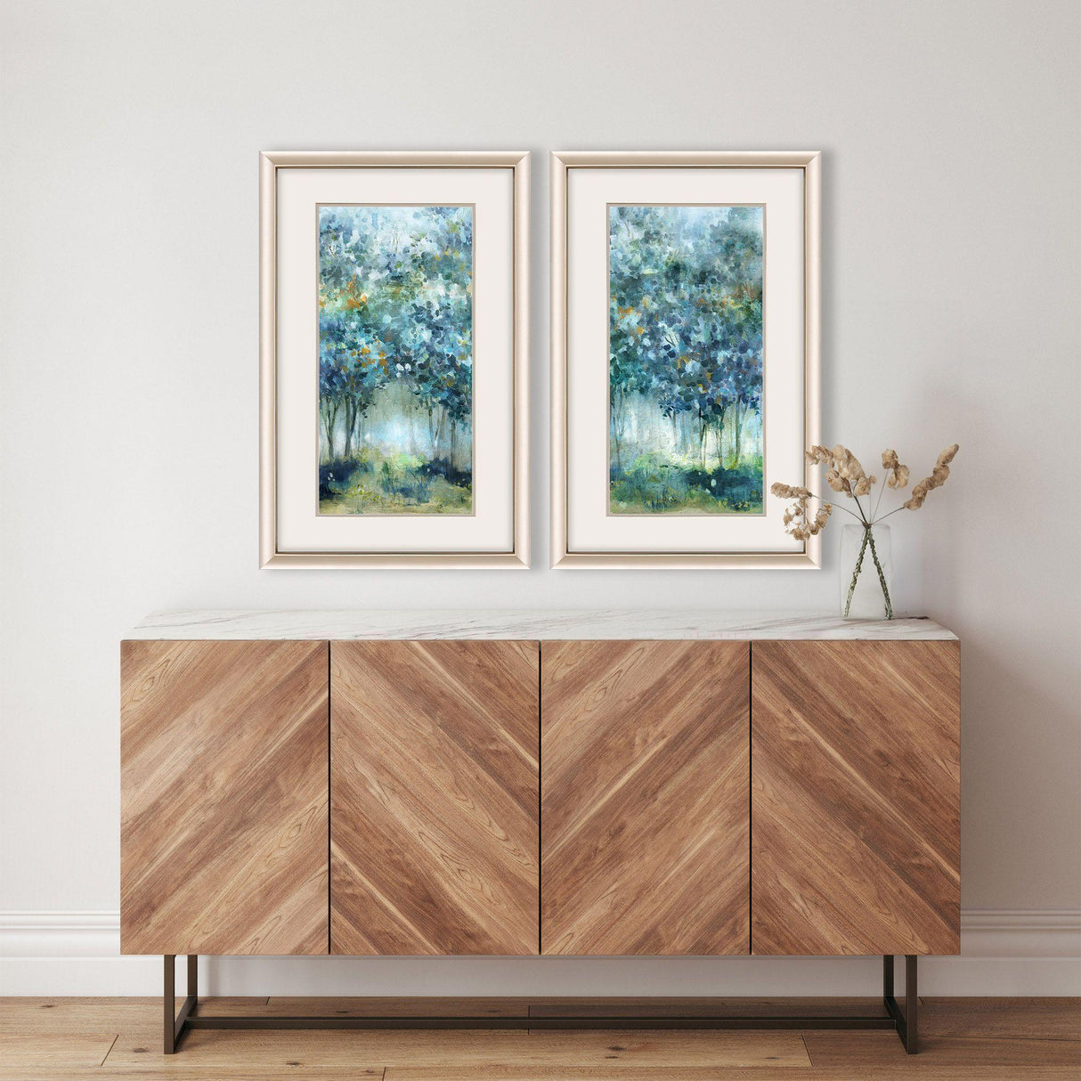 Paragon Treetop Mist S/2 Blue 32 X 20 X 2 Wall Art