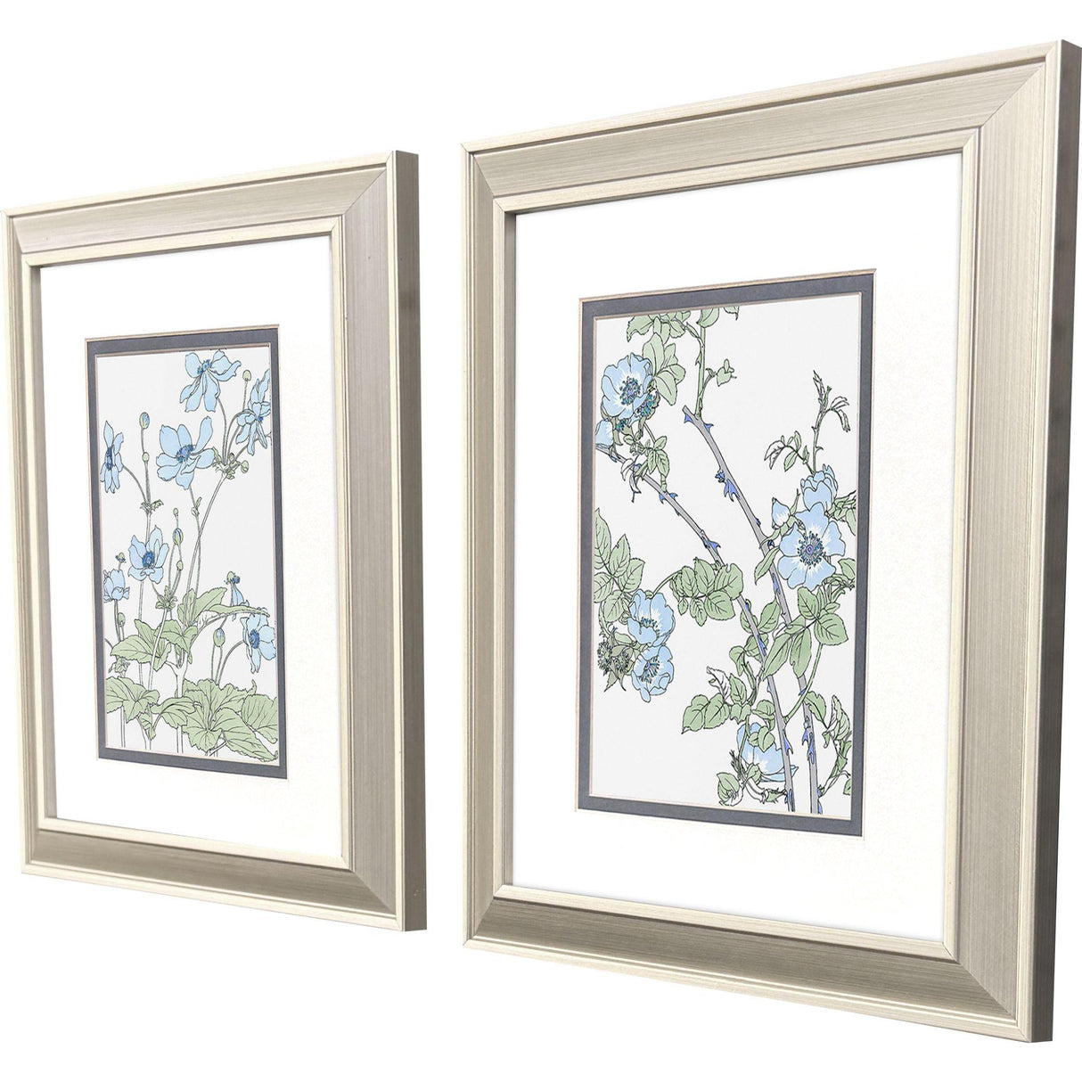 Paragon Summer Botanicals S/2 Blue 12 X 10 X 1 Wall Art