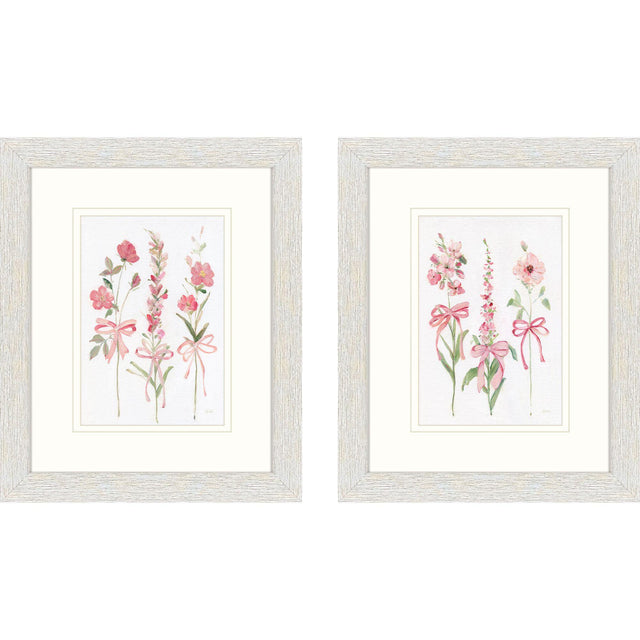 Paragon Wildflowers and Bows S/2 Pink 11 X 09 X 1 Wall Art