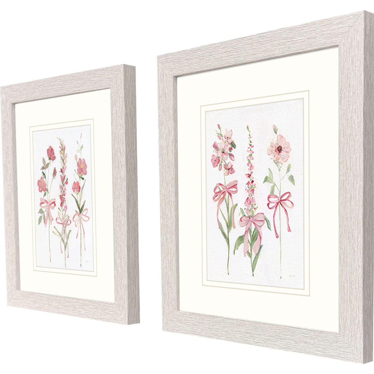 Paragon Wildflowers and Bows S/2 Pink 11 X 09 X 1 Wall Art