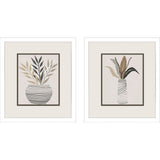 Paragon Palm Arrangement S/2 Brown 16 X 14 X 2 Wall Art