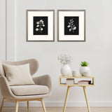 Paragon Dark Botanical S/2 Black 16 X 14 X 1 Wall Art