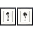 Paragon Sophisticated Floral S/2 Black 16 X 14 X 2 Wall Art
