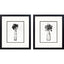 Paragon Sophisticated Floral S/2 Black 16 X 14 X 2 Wall Art