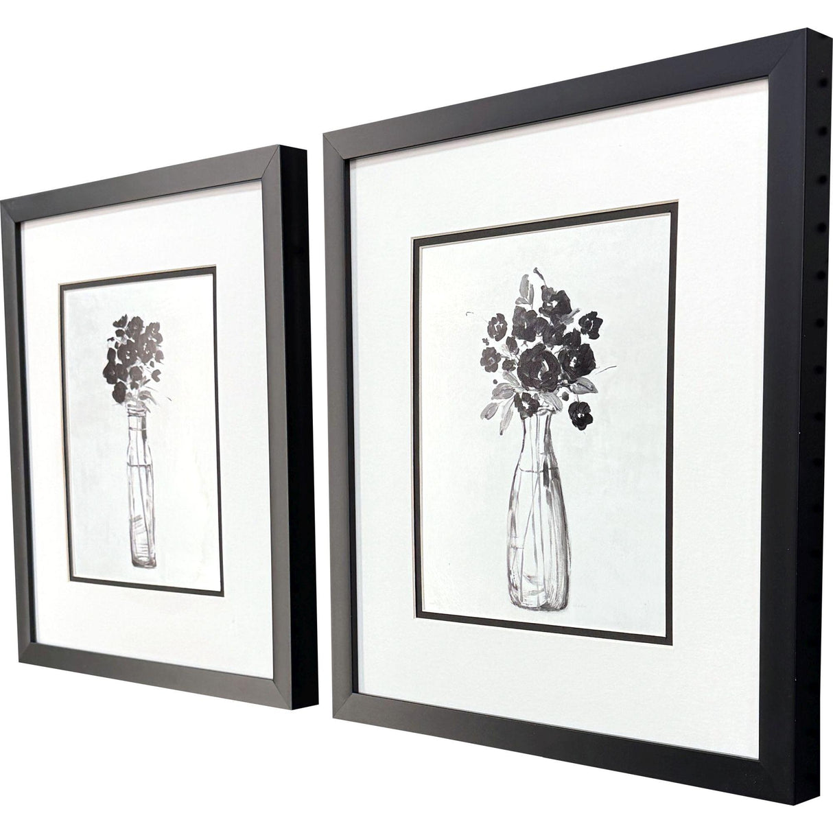 Paragon Sophisticated Floral S/2 Black 16 X 14 X 2 Wall Art