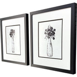 Paragon Sophisticated Floral S/2 Black 16 X 14 X 2 Wall Art
