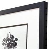 Paragon Sophisticated Floral S/2 Black 16 X 14 X 2 Wall Art