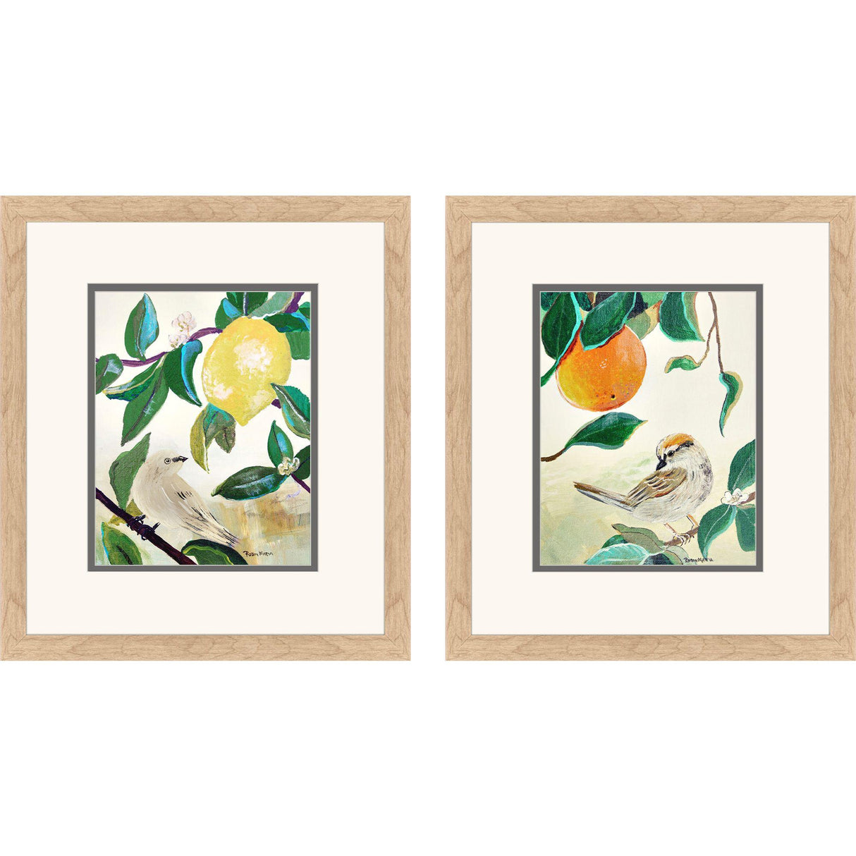 Paragon Lemon Orange S/2 Green 17 X 15 X 1 Wall Art